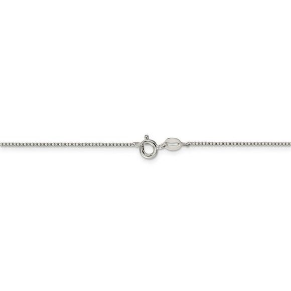 0.9mm, Sterling Silver, Solid Box Chain Necklace, 16 Inch - Picture 4 of 8